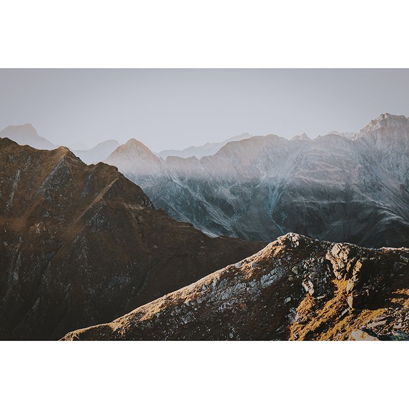 Photography Mountain Range Mural Mildew Resistant Wallpaper Sleeping Room Wall Mural