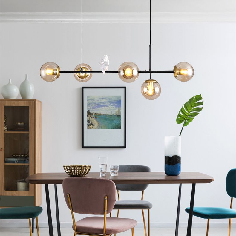 Modern Minimalist Island Light Glass Hanging Light for Dining Room