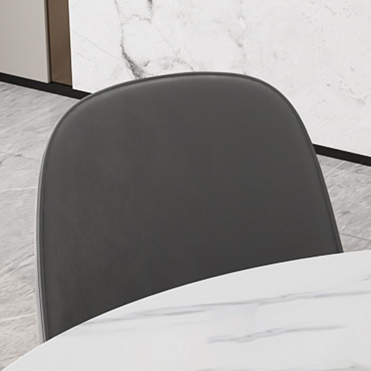 Glam 1/7 Pieces Dining Set Round Stone Dining Table for Dining Room