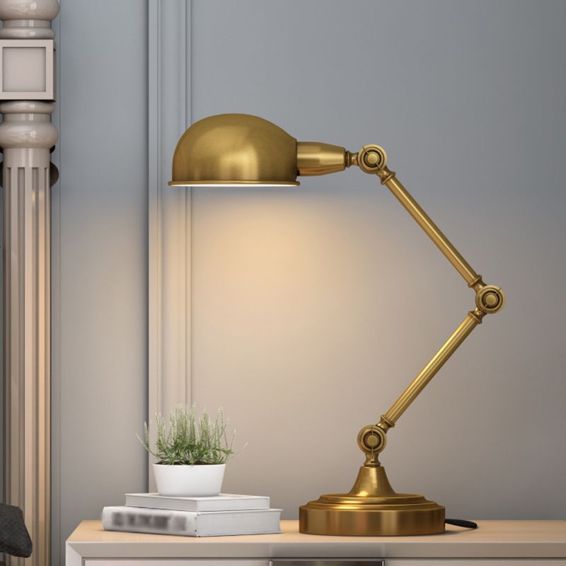 Dome 1 Light Nightstand Lamp Mid Century Metal Night Table Lamps