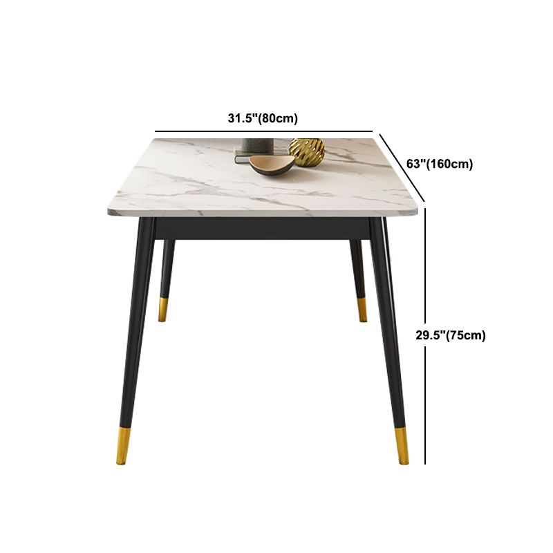 Modern Indoor 1/4/5/7 Pieces Dining Set Rectangle Stone Top Legs Dinette Set