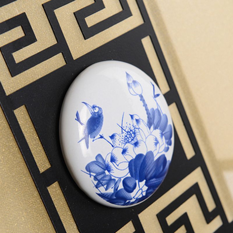 Lámpara de montaje de pared rectangular de tela 1 Luz de luz de luz de luz lámpara de luz en blanco con marco de metal