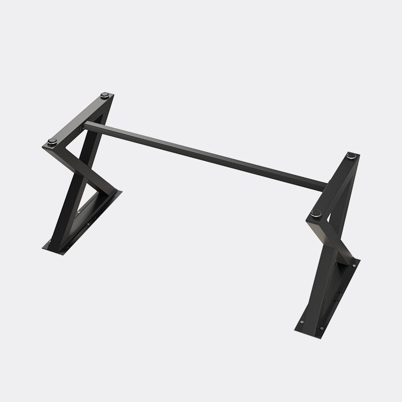 Industrial Style Solid Wood Dining Set with Traditional Height Fixed Table and Trestle Base