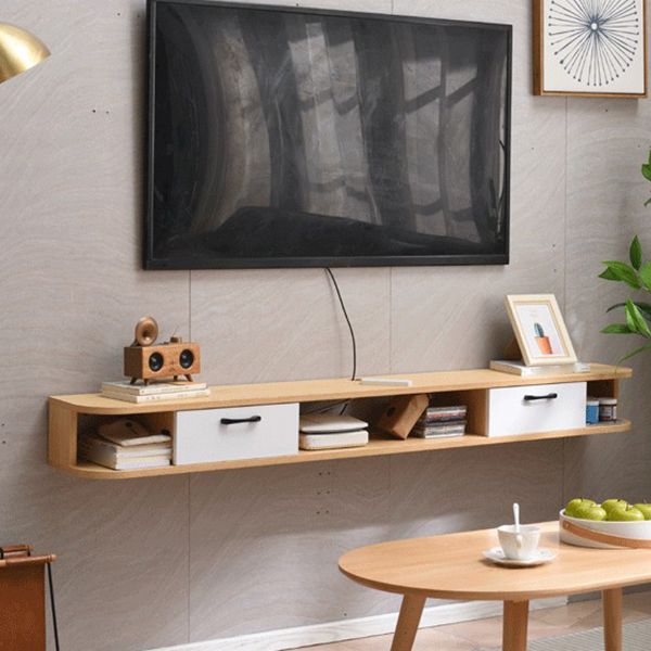 Scandinavian Wall-mounted TV Stand Engineered Wood TV Cabinet