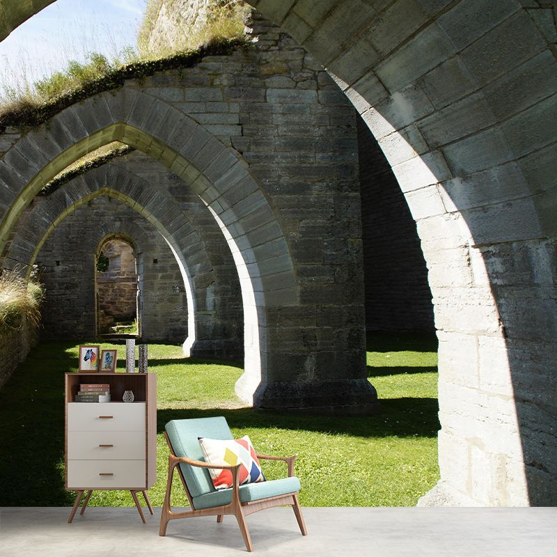 Space Extension Wall Mural Wallpaper Photography Style Mildew Resistant for Home