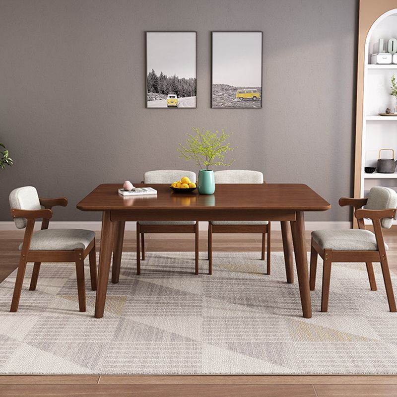 Dining Room Dinner Kitchen Table Rubberwood Solid Wood Dining Table