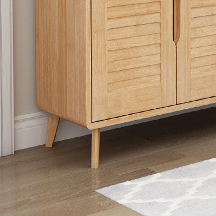 Contemporary Rubberwood Rectangle Cabinet with 2 Drawers Accent Cabinet
