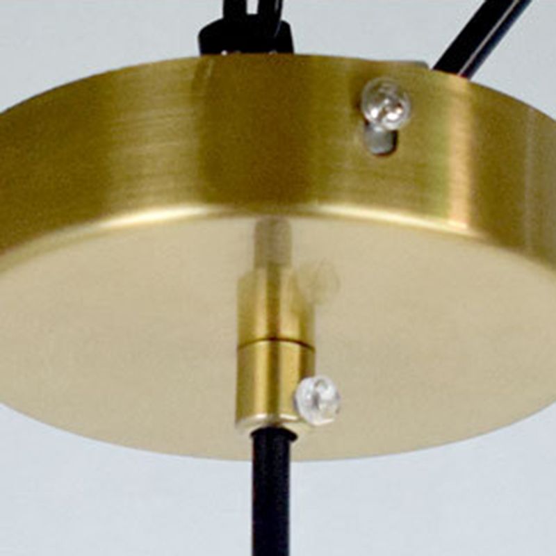 Metal Ring Pendant Lighting Fixture Simple Style LED Hanging Light Fixture in Gold