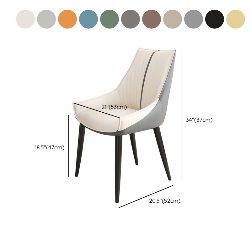 Glam Style Parsons Back Upholstered 4 Legs Home Use Dining Side Chair