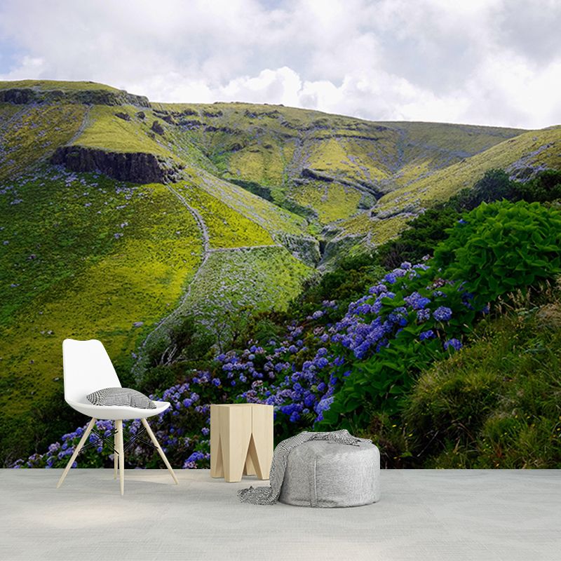 Mildew Resistant Wall Mural Wallpaper Mountain Landscapes Pattern for Bedroom