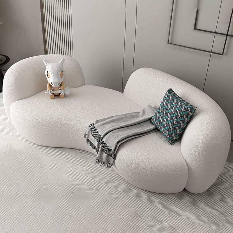 Modern Style Sofa with Curved Back and Padded Sponge Seat Sofa