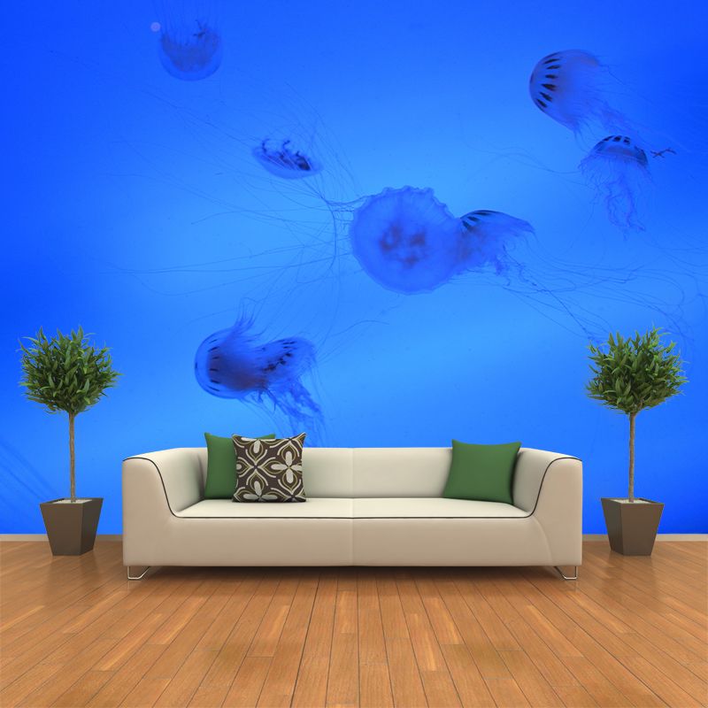 Marine Life Mural Environment Friendly Wallpaper for Girl's Bedroom, Made to Measure