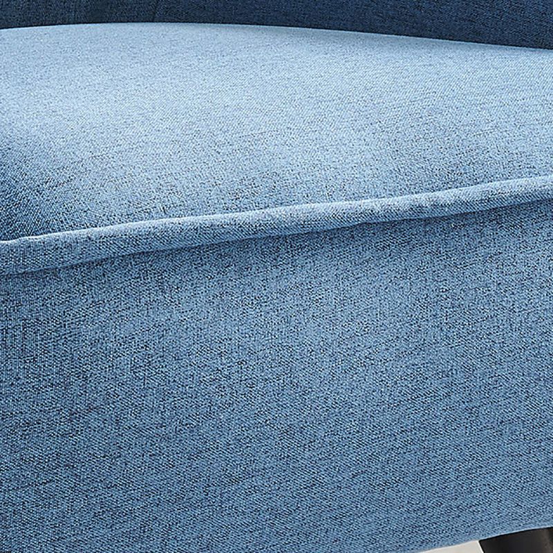 Mid-century Linen Blend Accent Armchair Arms Included Arm Chair