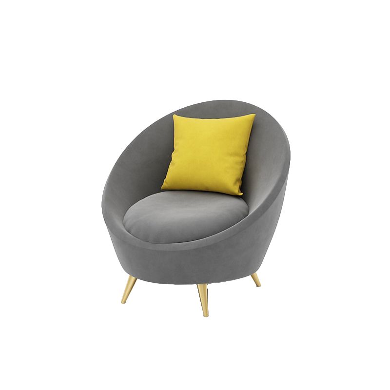 Velvet Contemporary Curved Sofa Standard Armless Sofa for Living Room