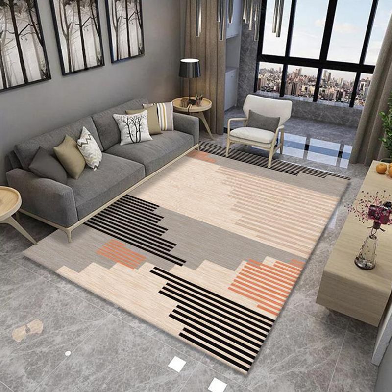 Multicolor Geometrical Print Rug Synthetics Modernist Rug Stain Resistant Non-Slip Backing Pet Friendly Rug for Great Room