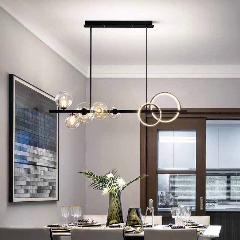 Contemporary Kitchen Pendant Lights with Glass Shade for Sitting Room Dining Room