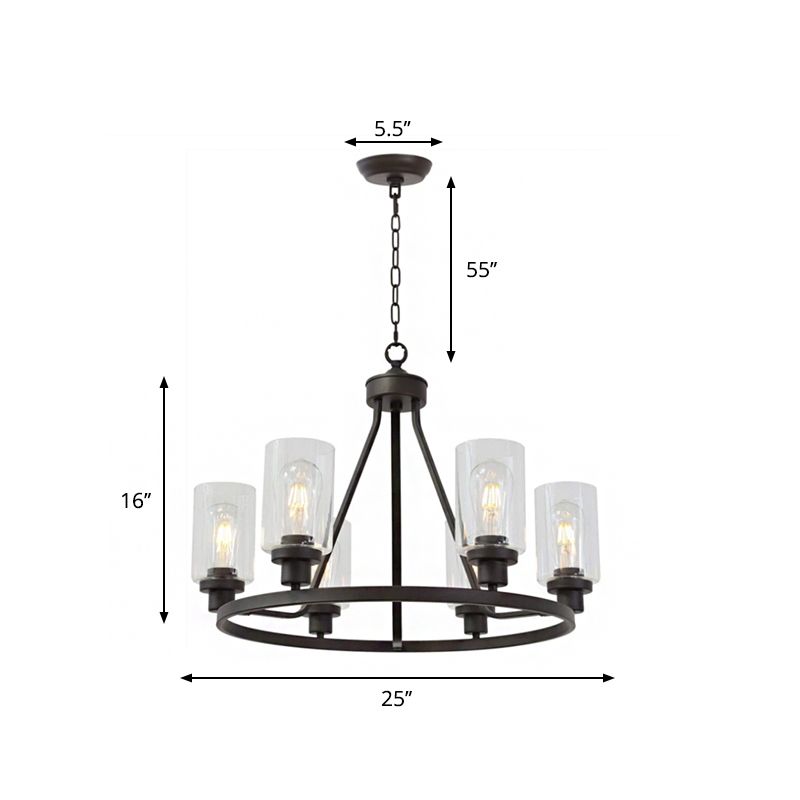 CHANDELIER DE RELAGE DU CHAGE 6-LIGHT