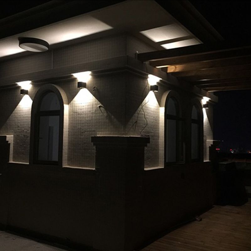 Modern Style Geometric Wall Light Sconces Metal 2 Lights Wall Washer Sconce