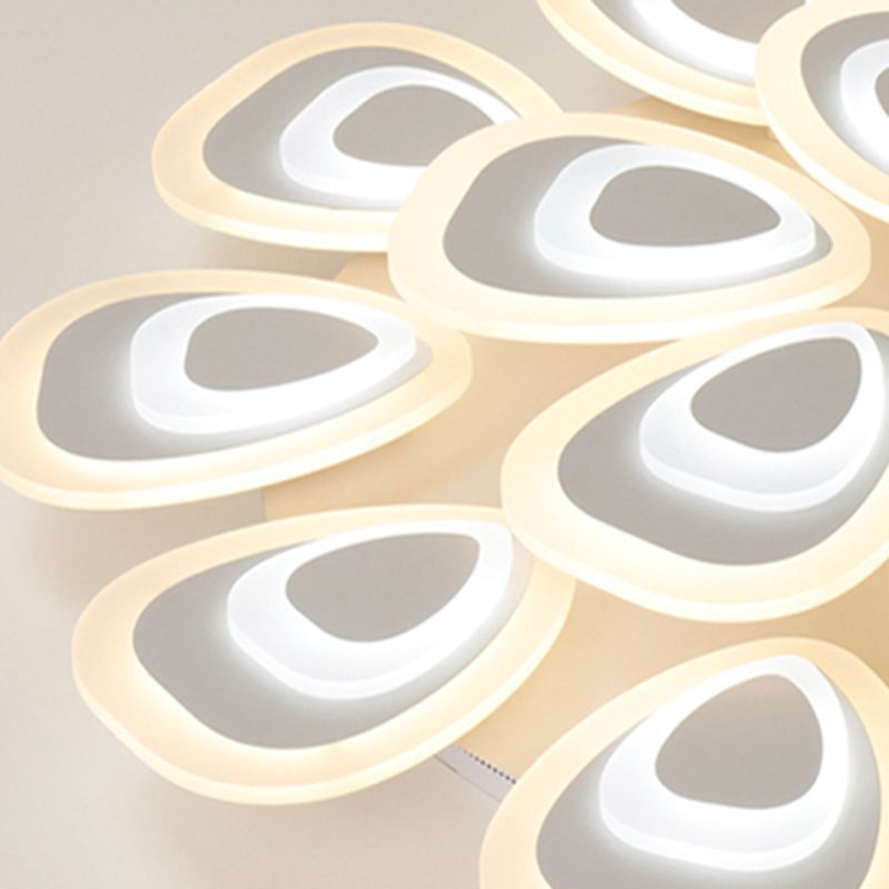 Water Droplets Shape Ceiling Lamp Minimalist LED Ceiling Mount Light with Acrylic Shade