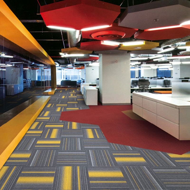 Office Level Loop Carpet Tile Multi-Color Fade Resistant Loose Lay Indoor Carpet Tiles