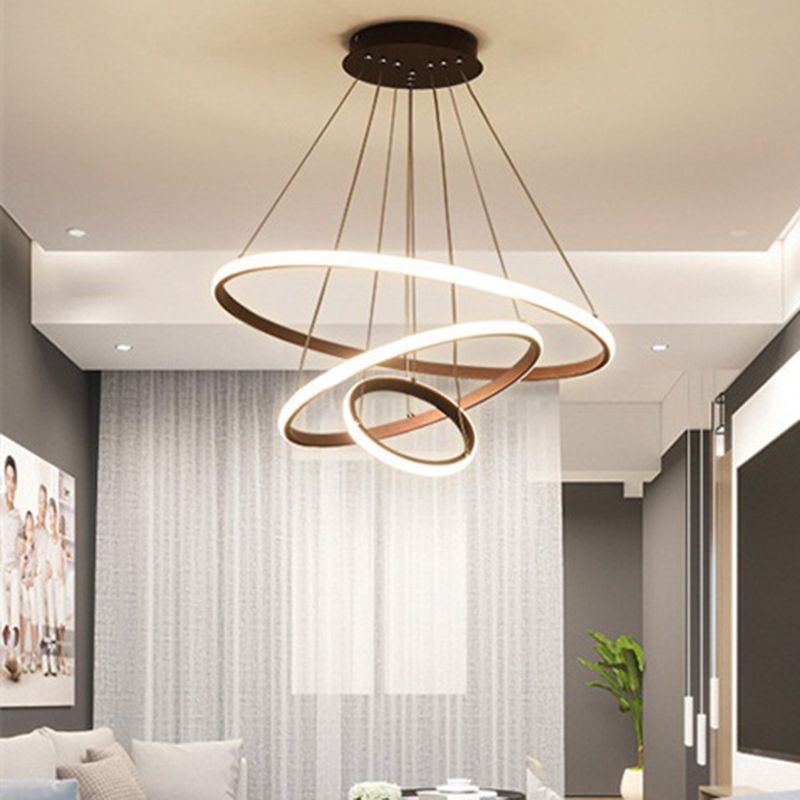 Moderne minimalisme stijl hanger kroonluchter licht metaal 3 licht plafond hanglampje voor woonkamer
