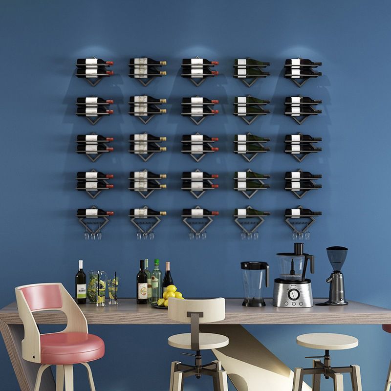 Wall Mounted Wine Holder Metal Home Wine Glass Stemware Rack Holder