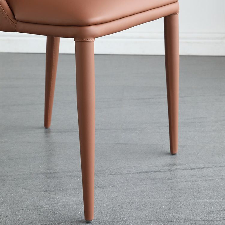 Chaise de salle à manger en métal de style contemporain Parsons, chaises d'appoint sans accoudoirs pour cuisine