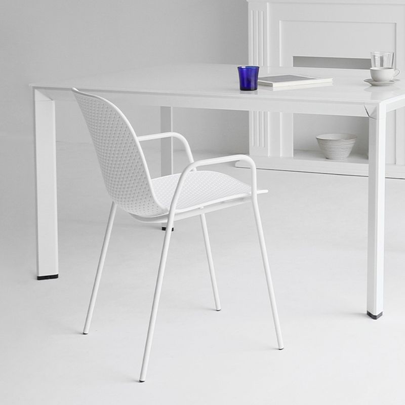 Industrial Style Metal Chair Dining Armless Chairs for Kitchen