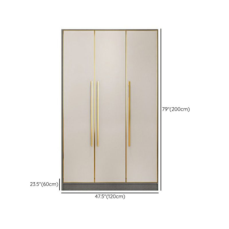 Contemporary Wardrobe Closet with Shelves Engineered Wood Wardrobe Armoire