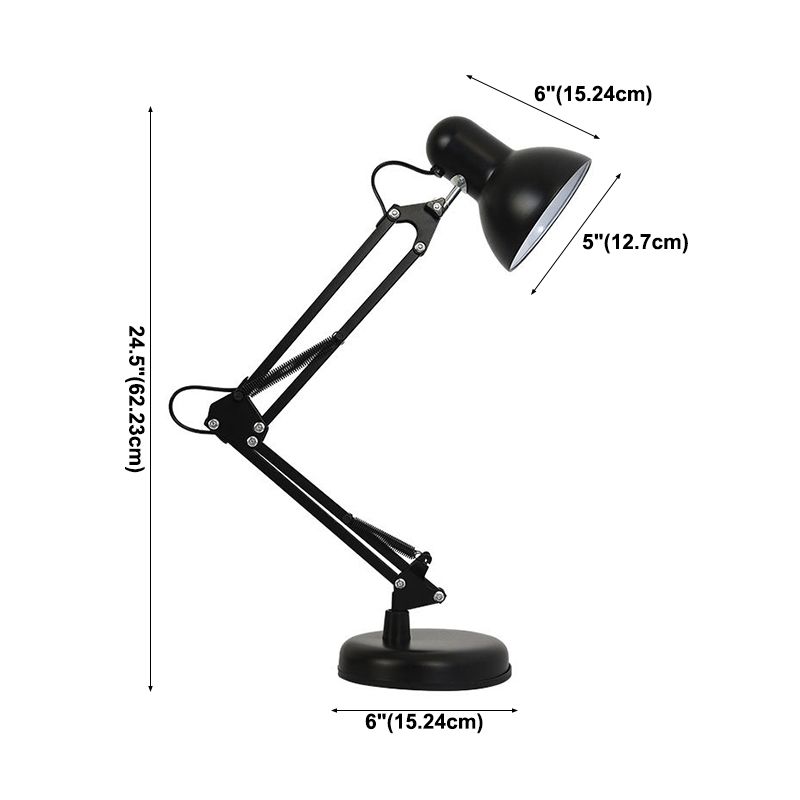 Macaron Adjustable Table Lamp 1-Light Desk Light with Iron Shade for Bedroom