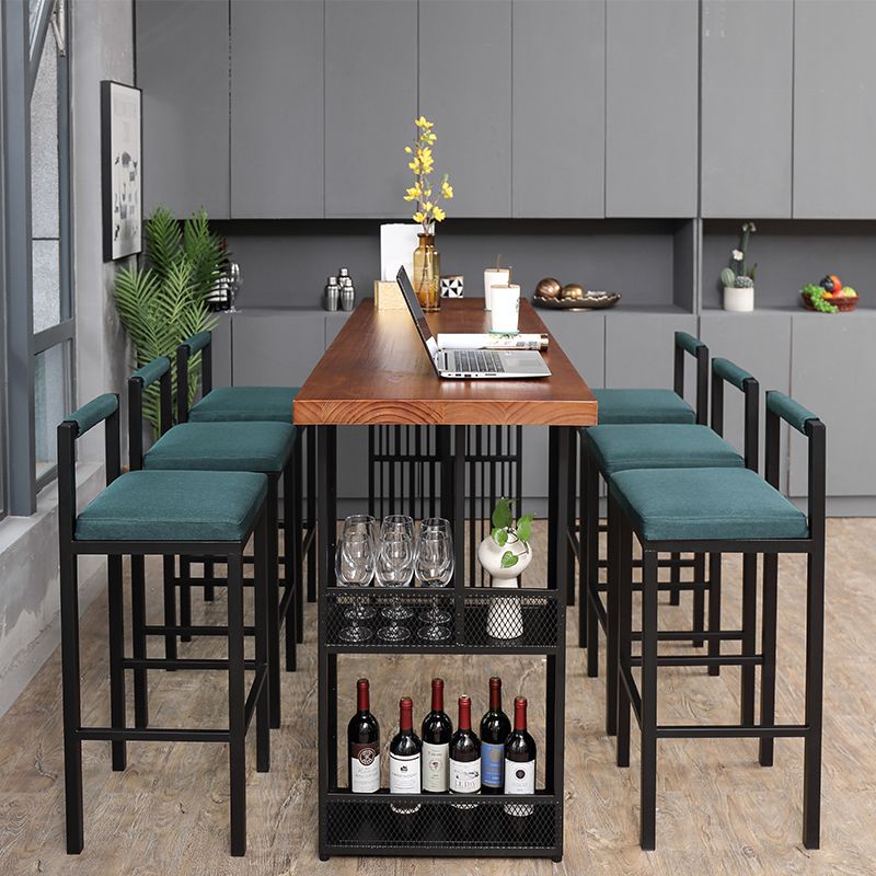 1/2/7 Pieces Pub Table Set Industrial Rectangular Pub Dining Set