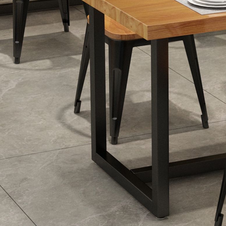 Industrial Brauner Abend Tisch Massives Holzschnurstisch für Esszimmer