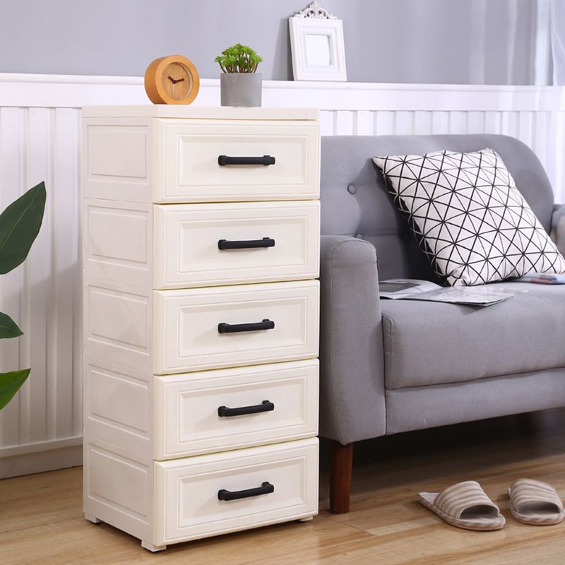 Contemporary 5-drawer Storage Cabinet Plastic Wardrobe Armoire