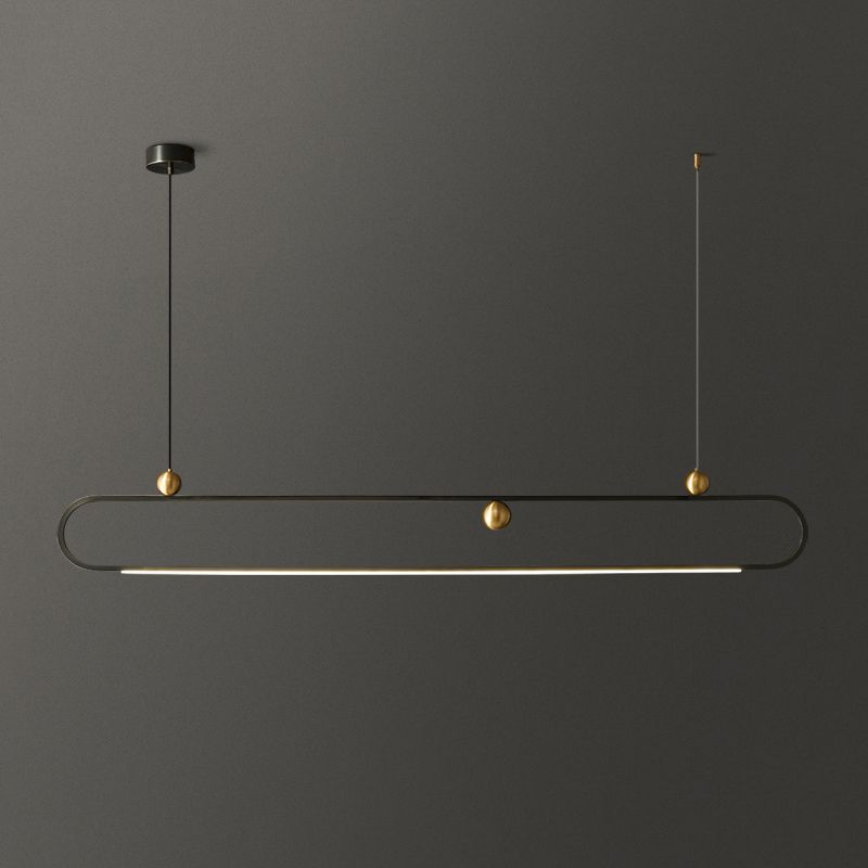 Metal Linear Island Pendant Lights Modern 1-Light Island Pendant Lighting