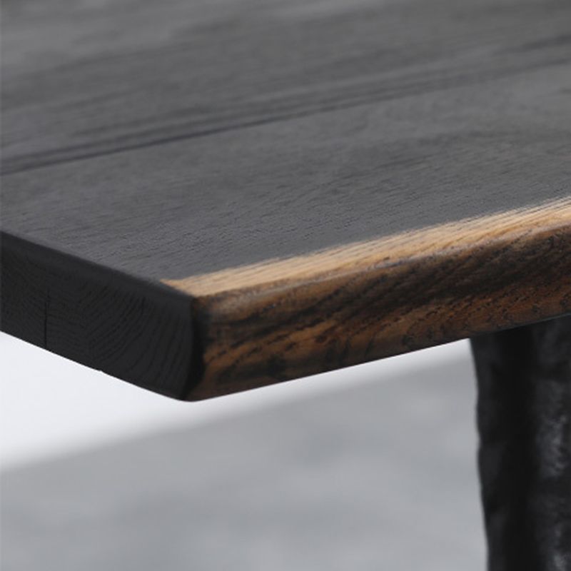 Industrial 1/5 Pieces Dining Set Rectangle Oak Wood Dining Table for Dining Room