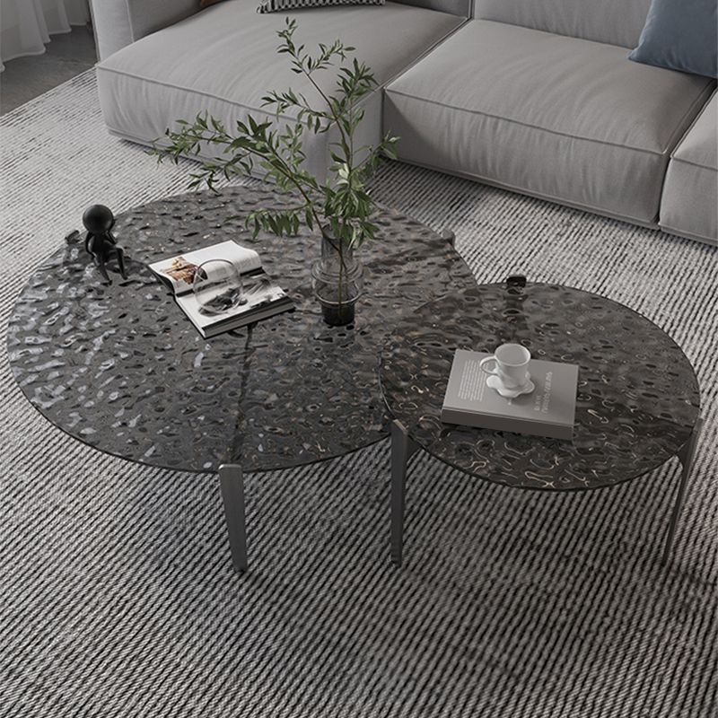 Glass Top Coffee Cocktail Table Coffee or End Table with 3 Legs