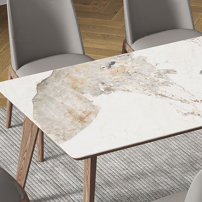 1/4/5 Pcs Sintered Stone Dining Room Set Dining Room Table and Chair Set