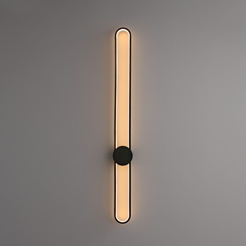 Metal Oval Shade Wall Sconce Modern Style 1 Light Wall Lighting Fixture
