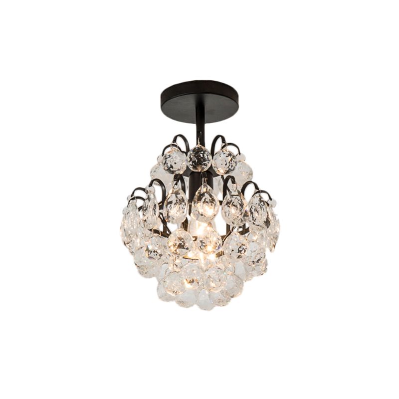 Cadre de bras plié moderne Métal de plafond 1 Corridor lumineux Mount semi-chasseur Lumière en or / noir