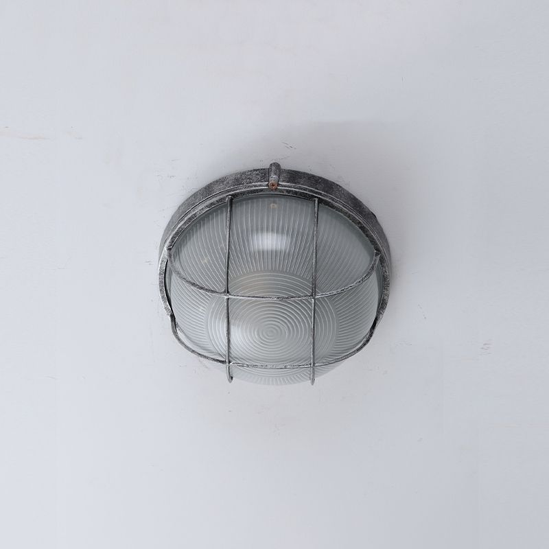 Retro Flush Mount Ceiling Light Bowl Shape Ceiling Lamp for Balcony
