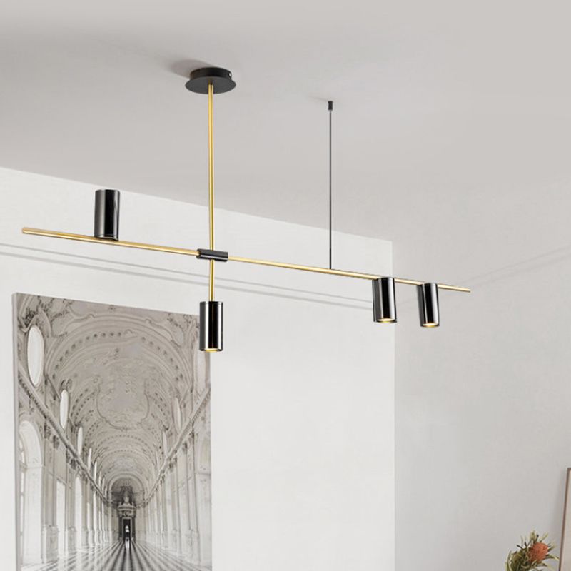 Black/Gold Aluminum Island Pendant Lighting Modern Island Hanging Light