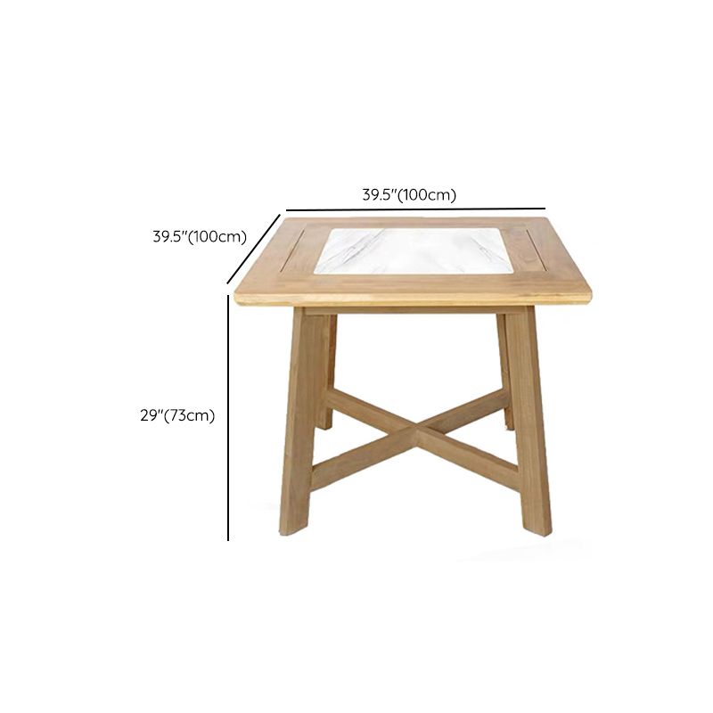 Bohemian Style Dining Set 1/4/5 Pieces Wood Dining Table Set for Patio