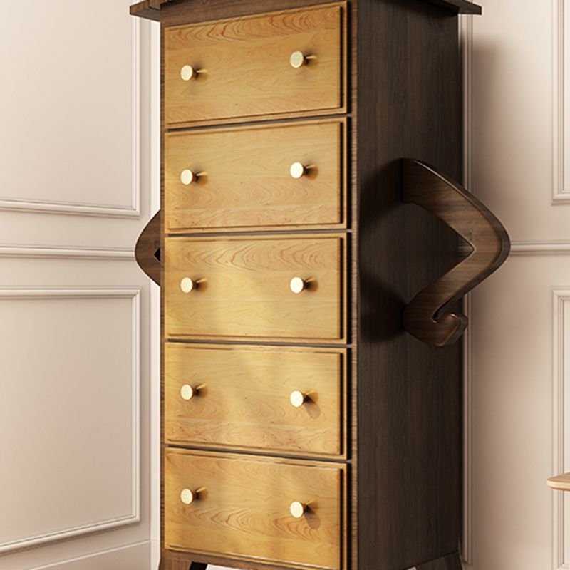 American Traditional Lingerie Chest Solid Wood Storage Chest for Bedroom