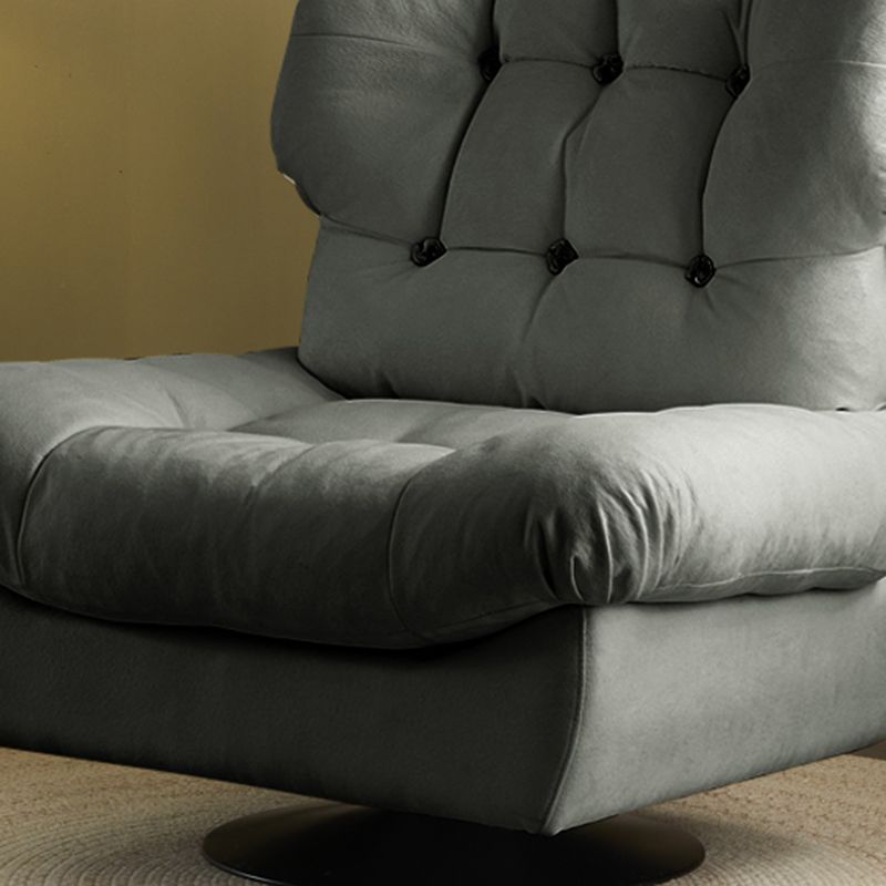 Faux Leather Recliner Solid Color Standard Recliner Chair with Tufted Back