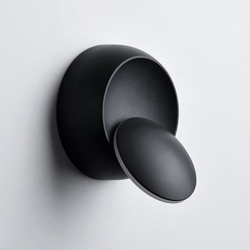 Noordse eenvoud Stijl Ronde LED Wandlicht 360 ° Roteerbaar Mini Sconce Light voor slaapkamerbalkon
