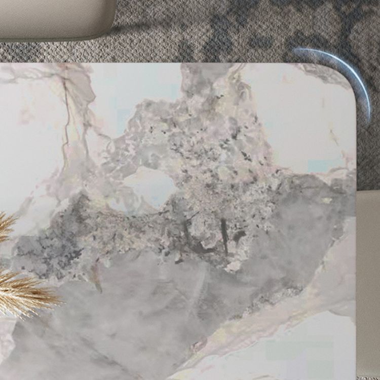 Nordic 1/4/5/7 Pieces Rectangle Dining Set Sintered Stone Top Table with Leather Chairs