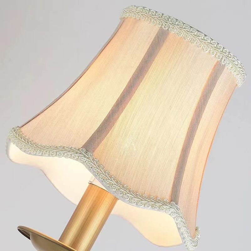 Nordic Style Crystal Vanity Light Fabric Shade Vanity Lamp for Shower Room