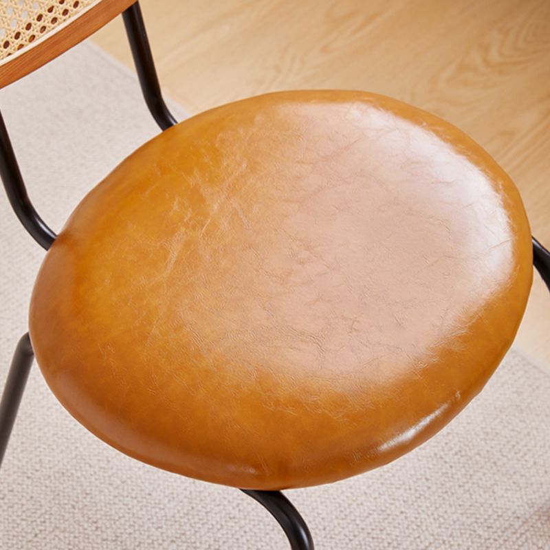 Sillas de comedor de cocina con parte trasera abierta, juego de sillas de metal de estilo moderno