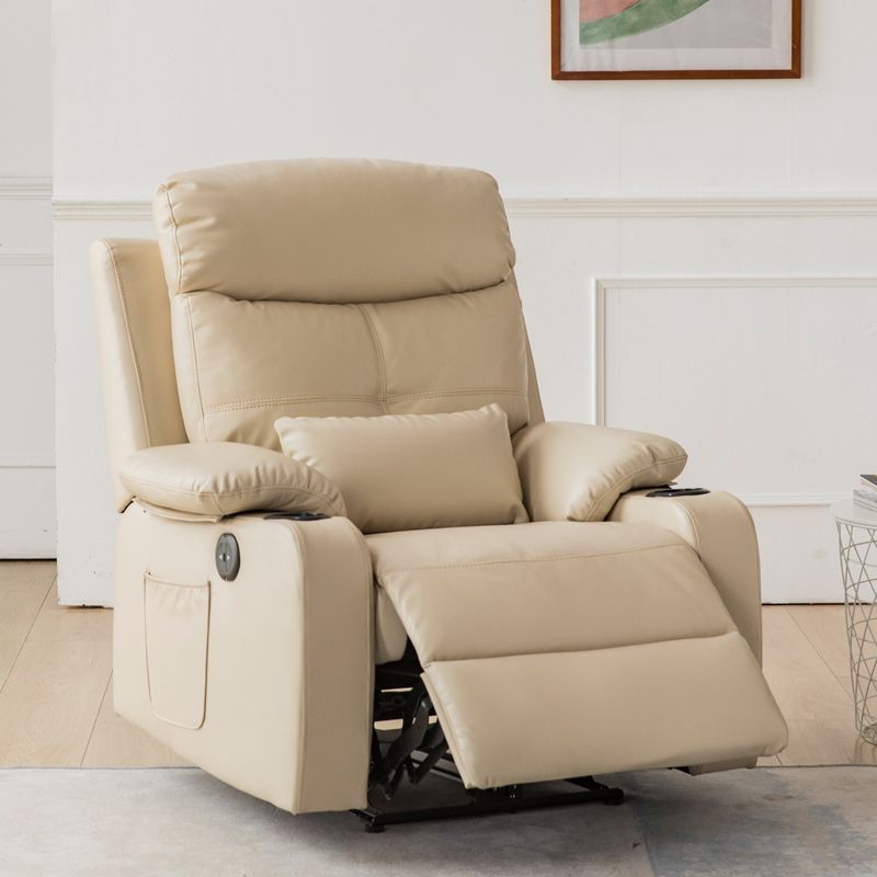 Contemporary Rocking Home Theater Recliner Solid Color Home Theater Recliner