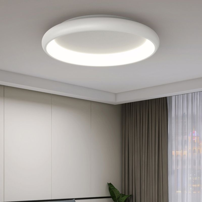 Single Contemporary White Flush Mount Lighting Round Acrylic Ceiling Light
